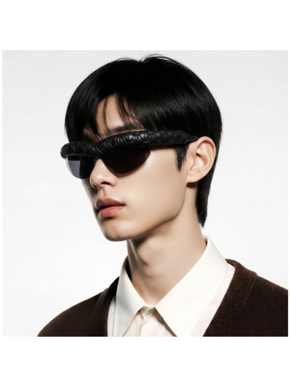 Bottega Veneta BV1209S 002 Black Oversized Square Sunglasses New